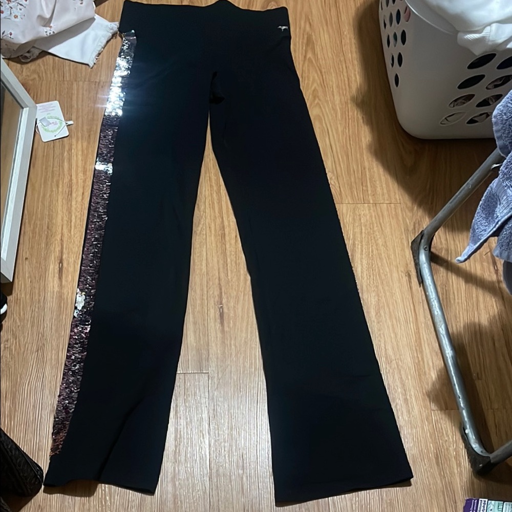 Black Kids Bottoms with Sequin Detail